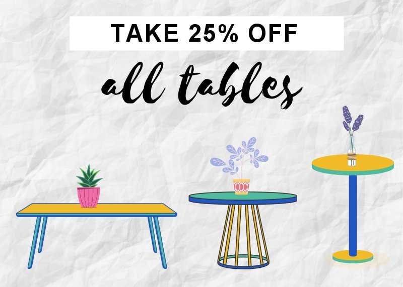 ReStore Sale - Take 25% OFF All Tables